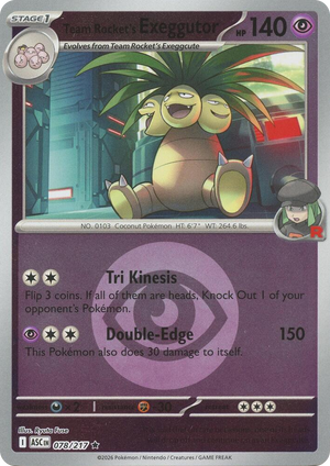 0078 Team Rocket's Exeggutor (Energy Symbol Pattern) Rare Ascended Heroes