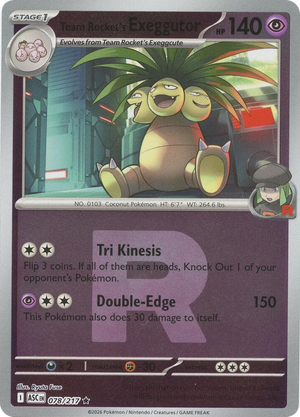 0078 Team Rocket's Exeggutor (Team Rocket) Rare Ascended Heroes