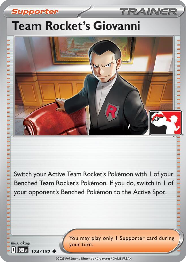 0174 Team Rocket's Giovanni Uncommon Prize Pack Series Cards