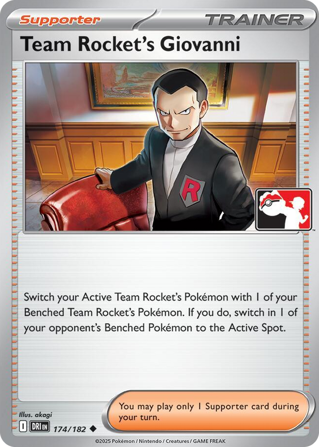 0174 Team Rocket's Giovanni Uncommon Prize Pack Series Cards