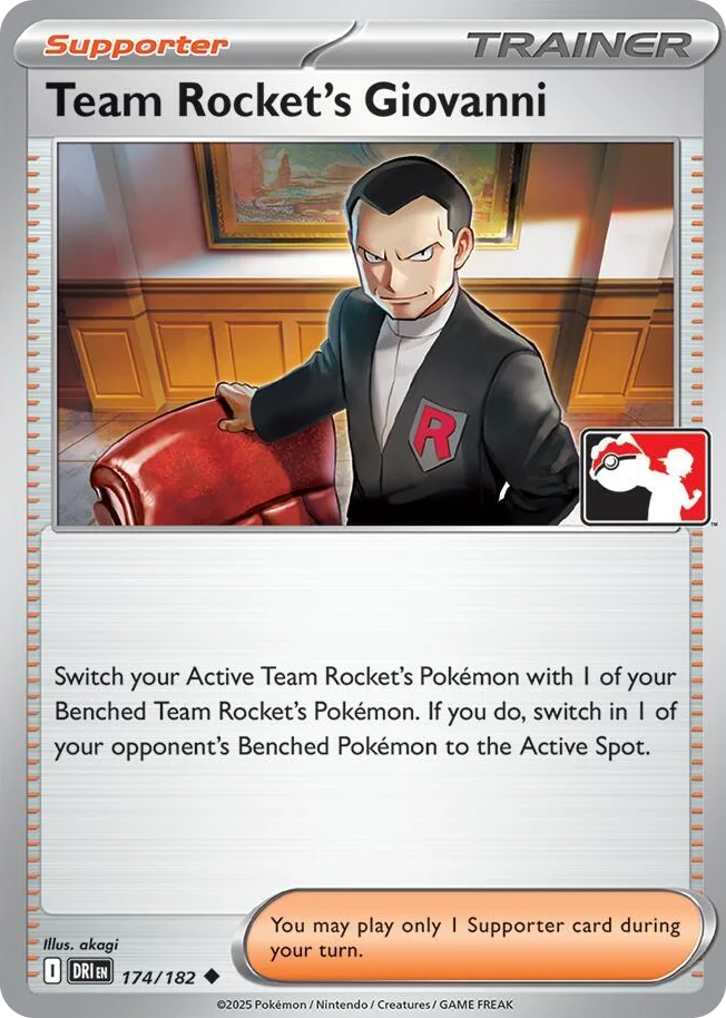 0174 Team Rocket's Giovanni Uncommon Prize Pack Series Cards