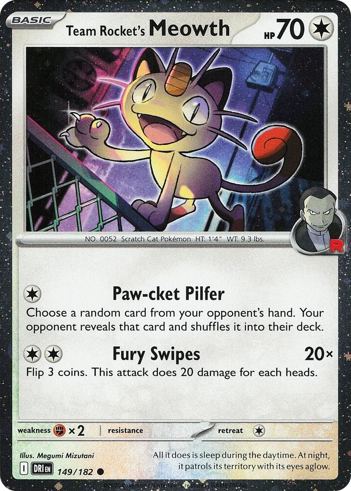0149 Team Rocket's Meowth (Cosmos Holo) Common Miscellaneous Cards & Products