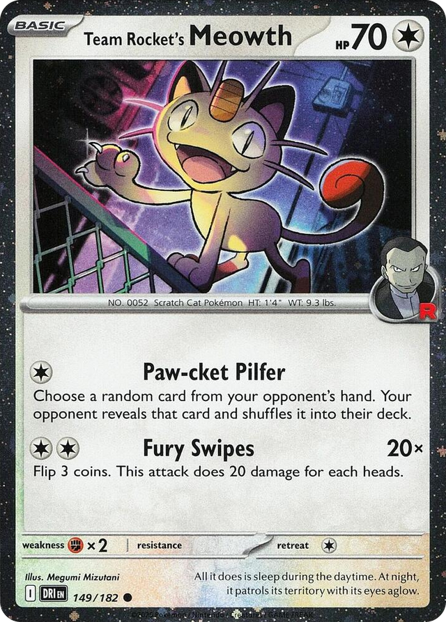 0149 Team Rocket's Meowth (Cosmos Holo) Common Miscellaneous Cards & Products