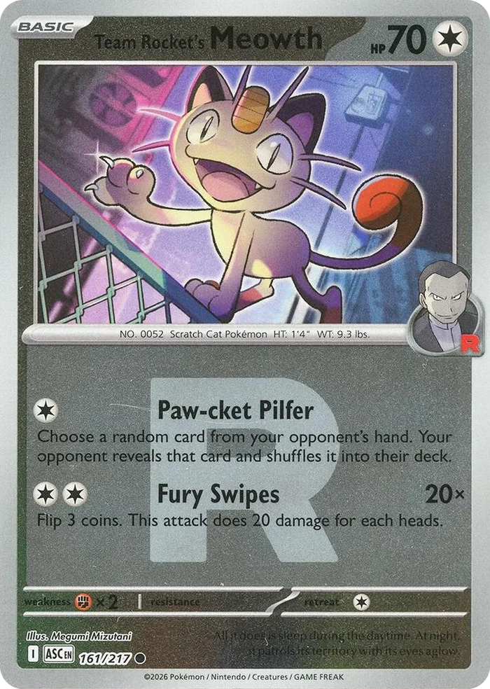0161 Team Rocket's Meowth (Team Rocket) Common Ascended Heroes