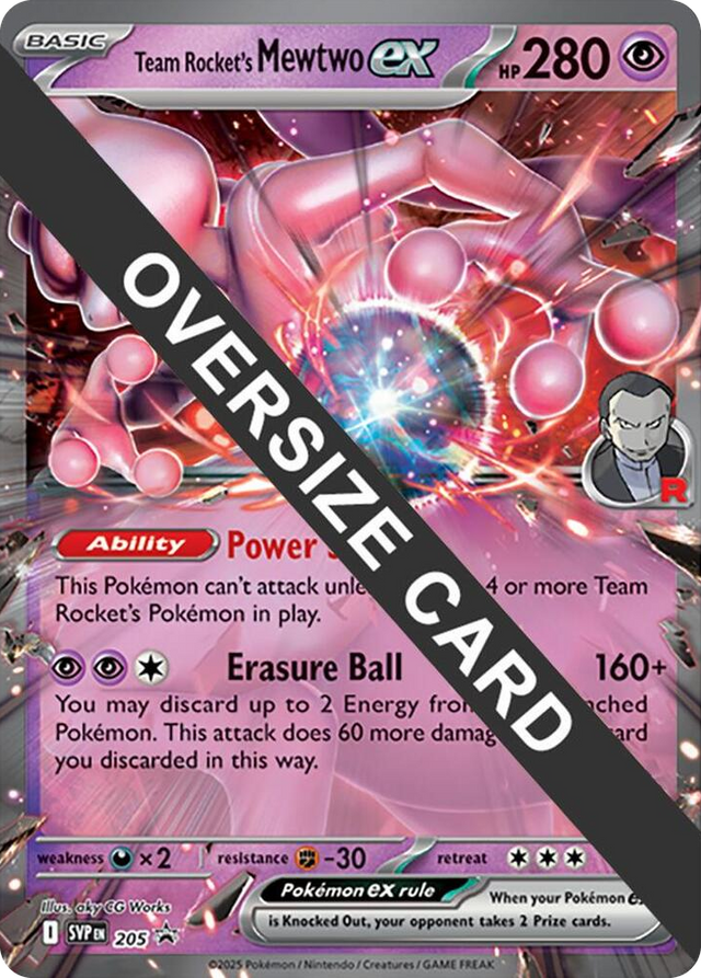0205 Team Rocket's Mewtwo ex Promo Jumbo Cards