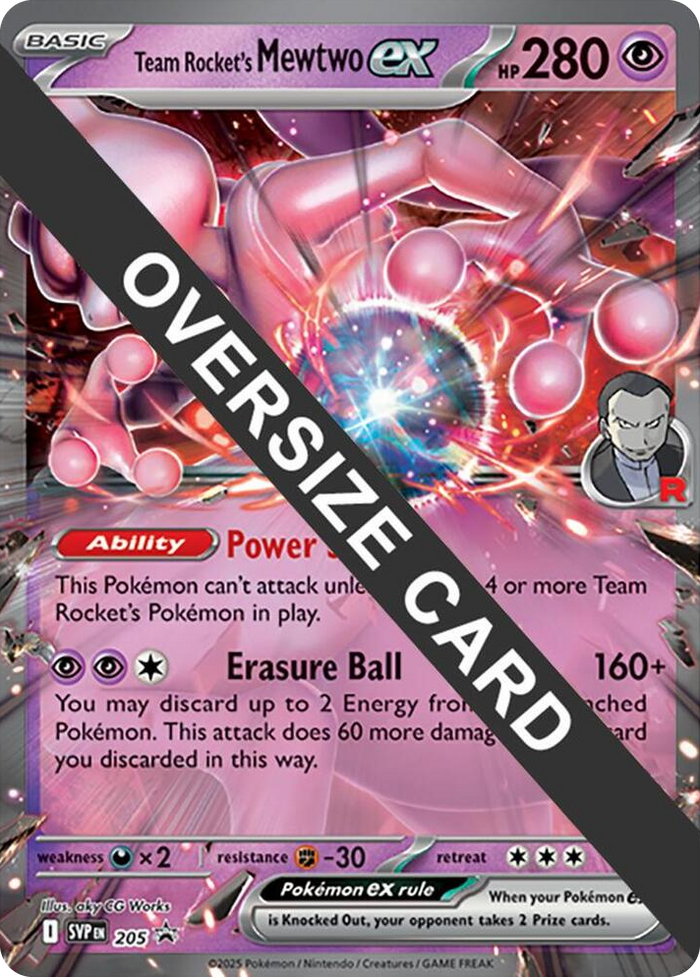 0205 Team Rocket's Mewtwo ex Promo Jumbo Cards