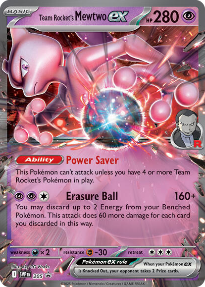 0205 Team Rocket's Mewtwo ex Promo Scarlet & Violet Promo Cards
