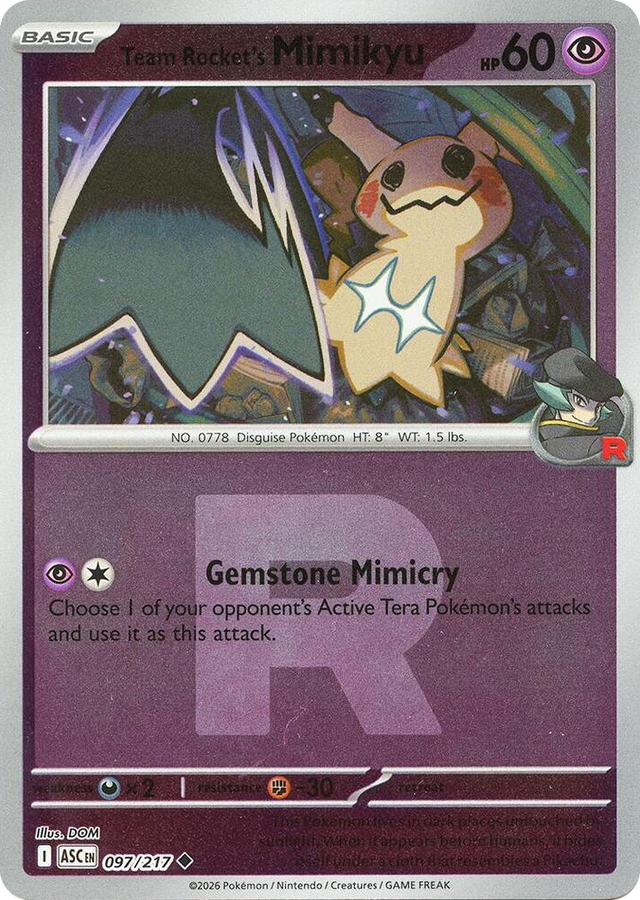 0097 Team Rocket's Mimikyu - 097/217 (Team Rocket) Uncommon Ascended Heroes