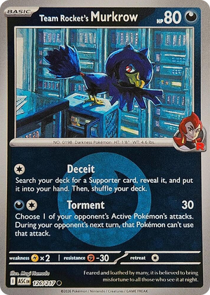 0126 Team Rocket's Murkrow (Energy Symbol Pattern) Common Ascended Heroes