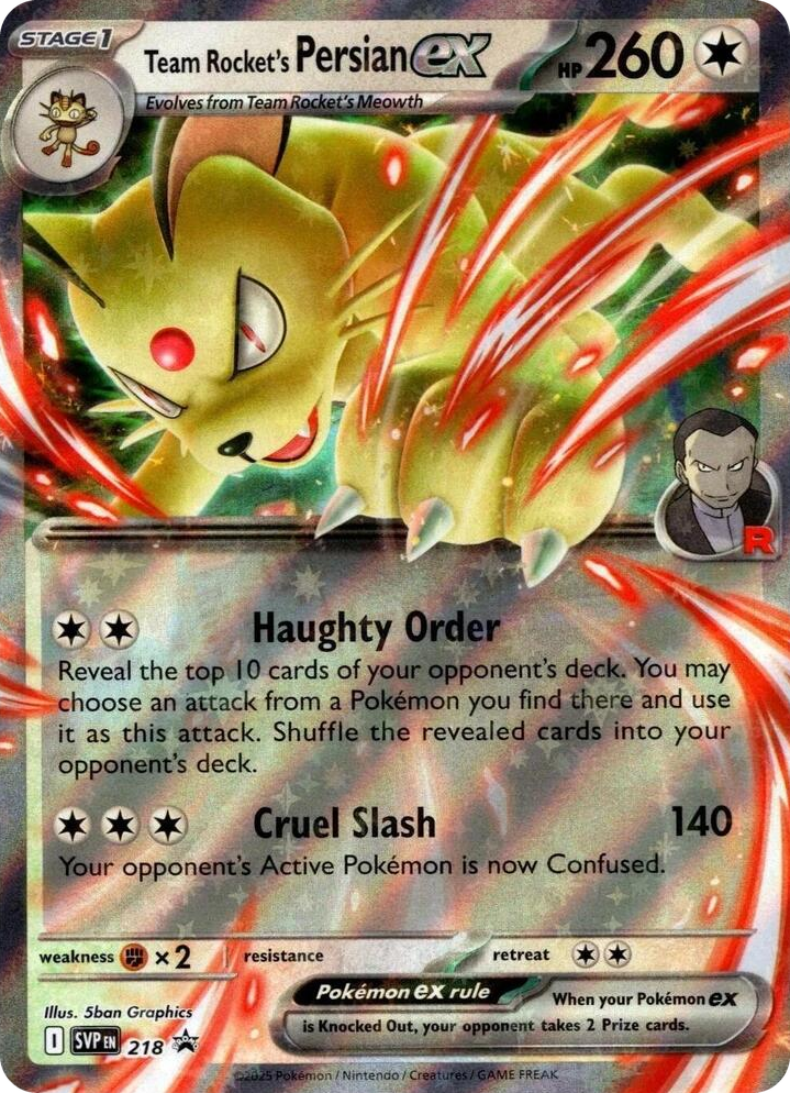 0218 Team Rocket's Persian ex - 218 Promo Scarlet & Violet Promo Cards