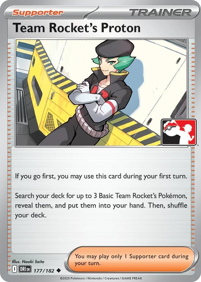 0177 Team Rocket's Proton Uncommon Prize Pack Series Cards
