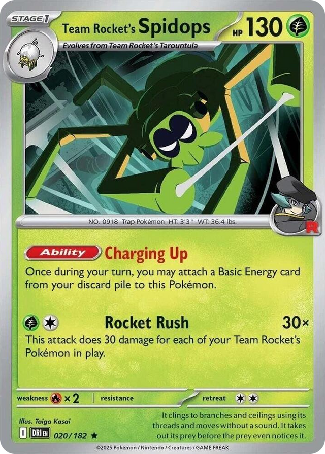 0020 Team Rocket's Spidops Rare Deck Exclusives