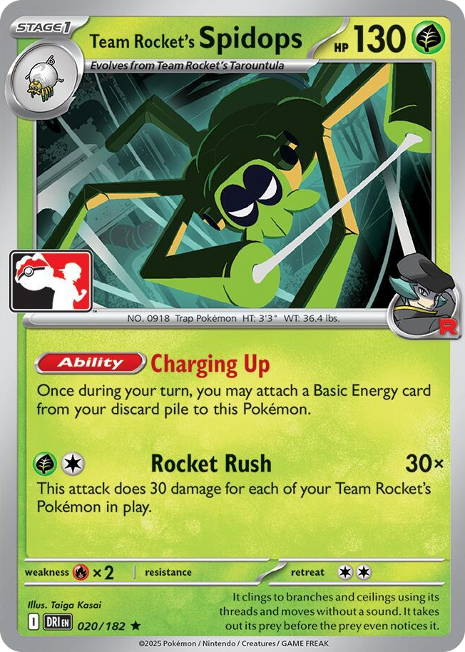 0020 Team Rocket's Spidops Rare Prize Pack Series Cards