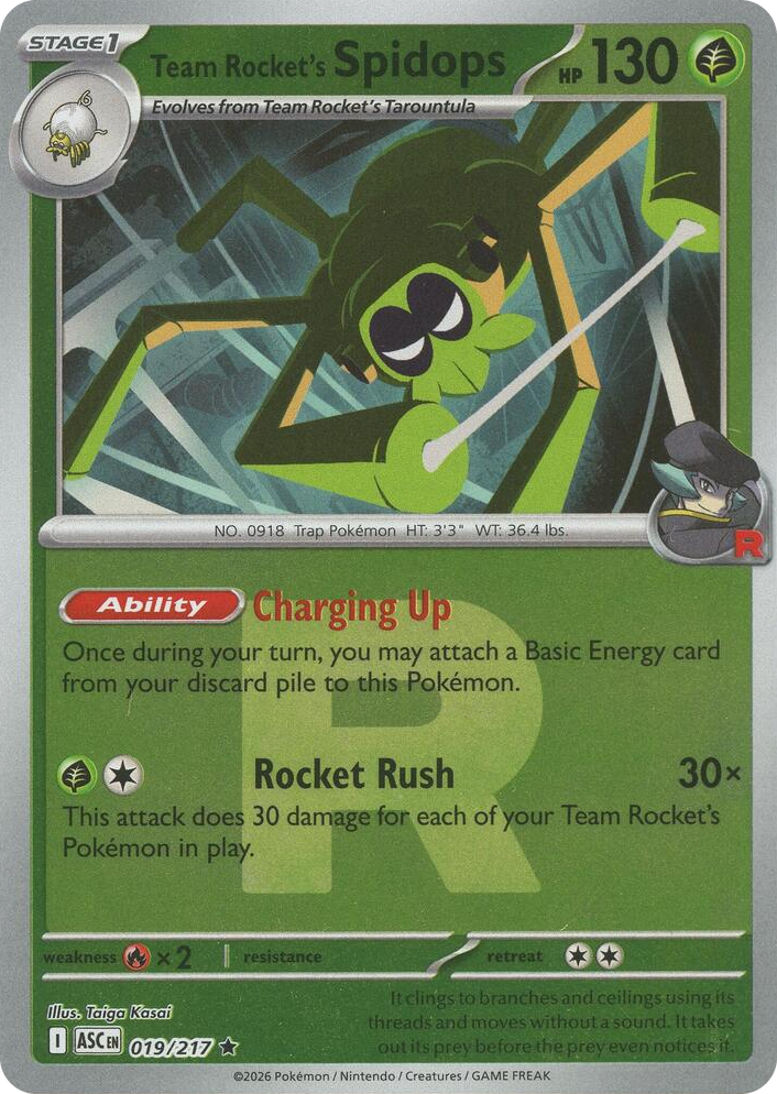 0019 Team Rocket's Spidops (Team Rocket) Rare Ascended Heroes