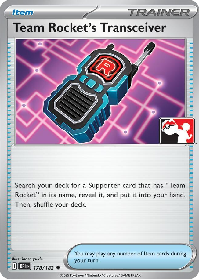 0178 Team Rocket's Transceiver Uncommon Prize Pack Series Cards