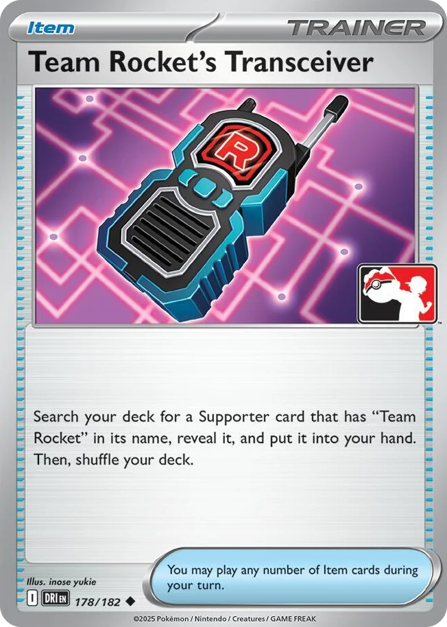 0178 Team Rocket's Transceiver Uncommon Prize Pack Series Cards