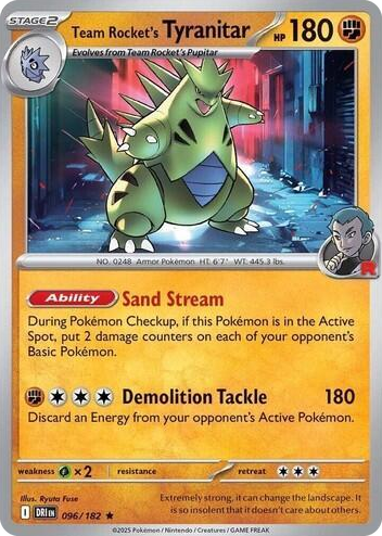 0096 Team Rocket's Tyranitar (Non-holo) Rare Deck Exclusives