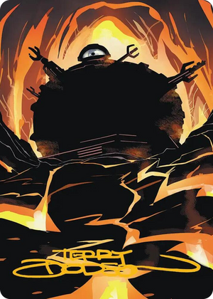 0022 Technodrome Art Card (Gold-Stamped Signature) S Art Series: Teenage Mutant Ninja Turtles