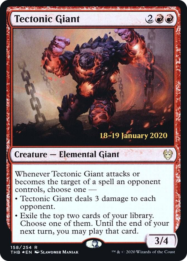0158 Tectonic Giant R Prerelease Cards