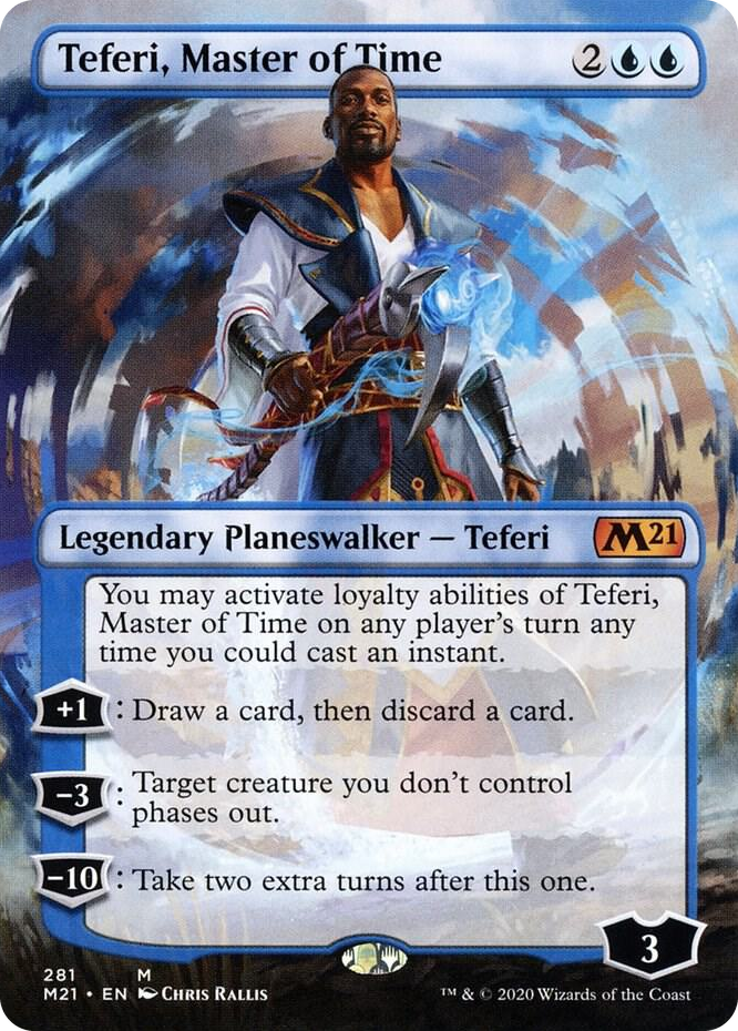 0281 Teferi, Master of Time (Borderless) M Core Set 2021