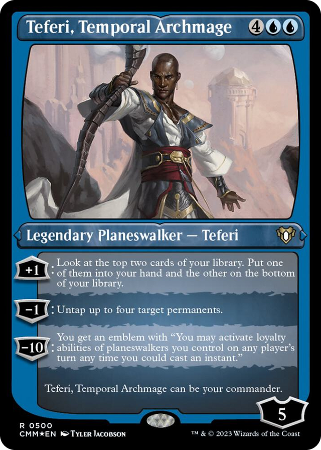 0500 Teferi, Temporal Archmage (Foil Etched) R Commander Masters