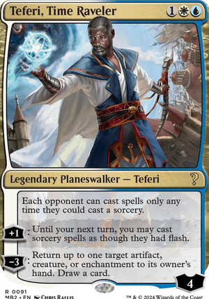 0091 Teferi, Time Raveler (White Border) R Mystery Booster 2