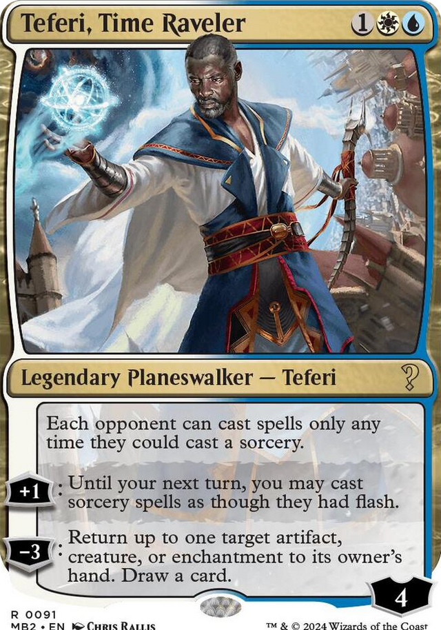 0091 Teferi, Time Raveler (White Border) R Mystery Booster 2