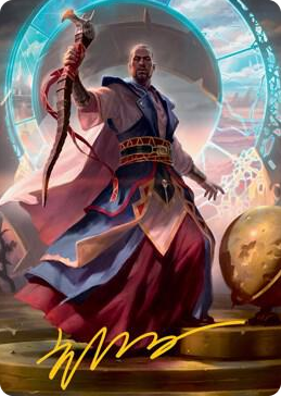 0010 Teferi, Who Slows the Sunset Art Card (Gold-Stamped Signature) S Art Series: Innistrad: Midnight Hunt
