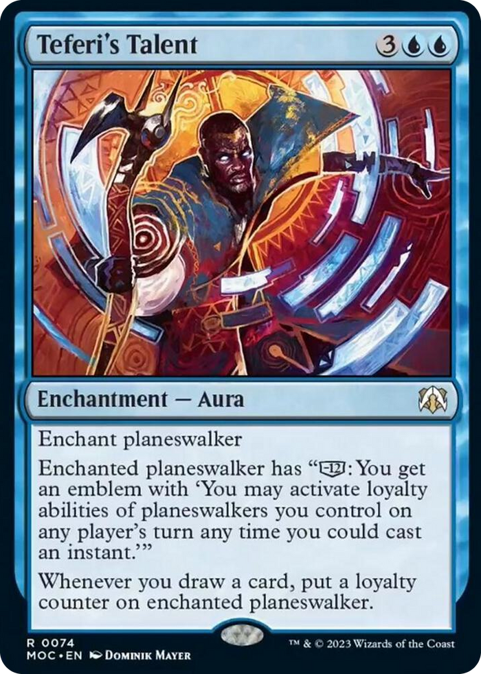 Teferi's Talent #74 R - Commander: March of the Machine Pokemon card