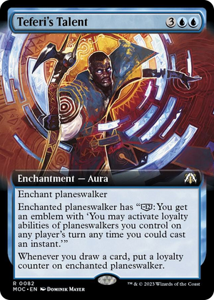 0082 Teferi's Talent (Extended Art) R Commander: March of the Machine