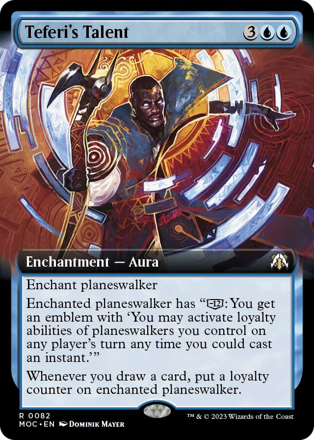 Teferi's Talent (Extended Art) #82 R - Commander: March of the Machine Pokemon card