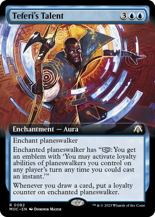 0082 Teferi's Talent (Extended Art) R Commander: March of the Machine