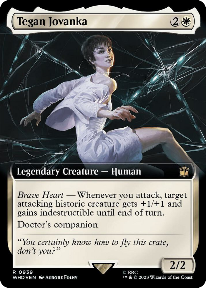Tegan Jovanka (Extended Art) (Surge Foil) #939 R - Universes Beyond: Doctor Who Pokemon card