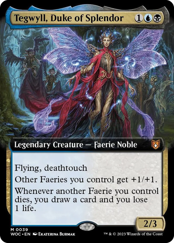 0039 Tegwyll, Duke of Splendor (Extended Art) M Commander: Wilds of Eldraine