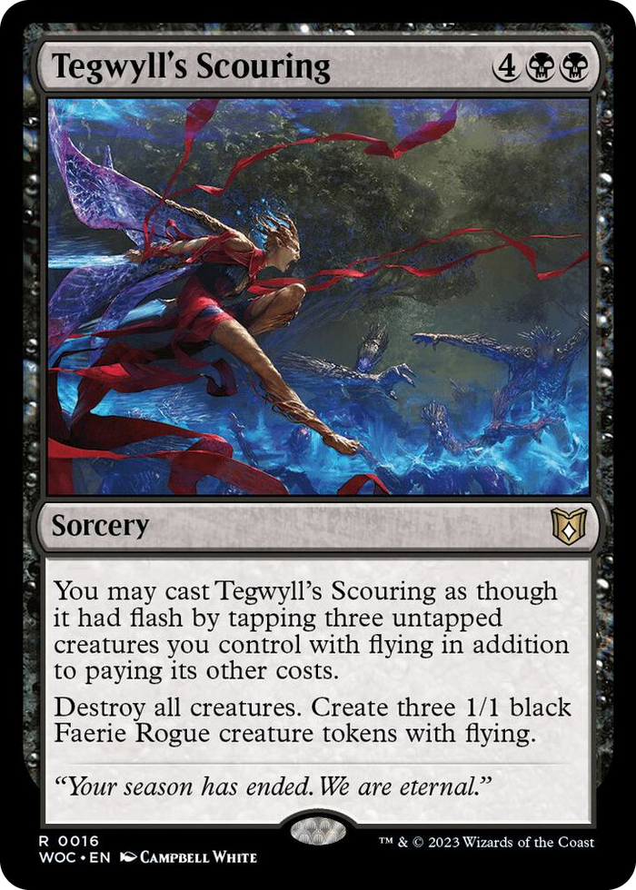 Tegwyll's Scouring #16 R - Commander: Wilds of Eldraine Pokemon card