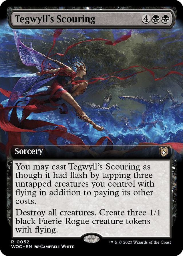 0052 Tegwyll's Scouring (Extended Art) R Commander: Wilds of Eldraine