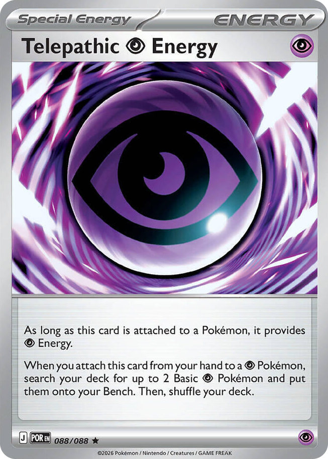 0088 Telepathic Psychic Energy - 088/088 (Non-Holo) Rare Deck Exclusives