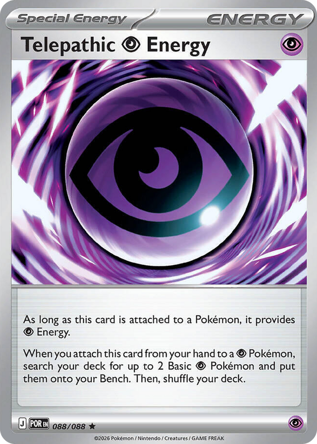 0088 Telepathic Psychic Energy - 088/088 (Non-Holo) Rare Deck Exclusives