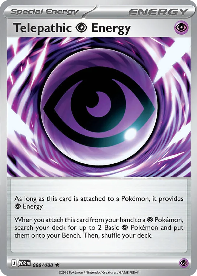 0088 Telepathic Psychic Energy - 088/088 (Non-Holo) Rare Deck Exclusives