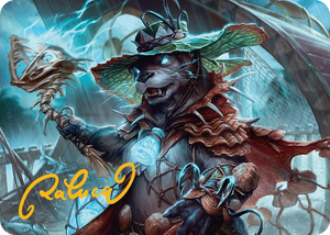 0030 Tempest Angler Art Card (Gold-Stamped Signature) S Art Series: Bloomburrow