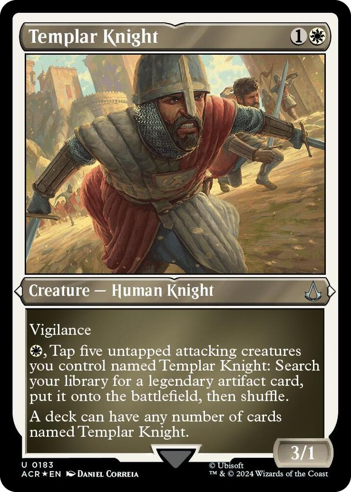 0183 Templar Knight (Foil Etched) U Universes Beyond: Assassin's Creed