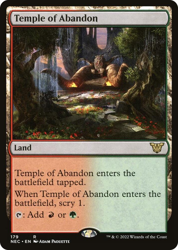 0179 Temple of Abandon R Commander: Kamigawa: Neon Dynasty