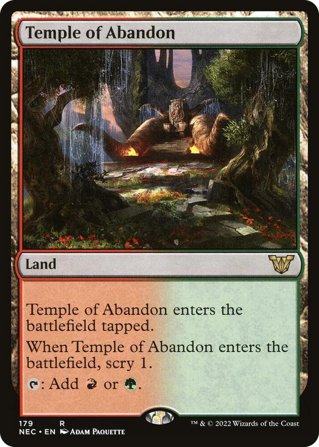 0179 Temple of Abandon R Commander: Kamigawa: Neon Dynasty