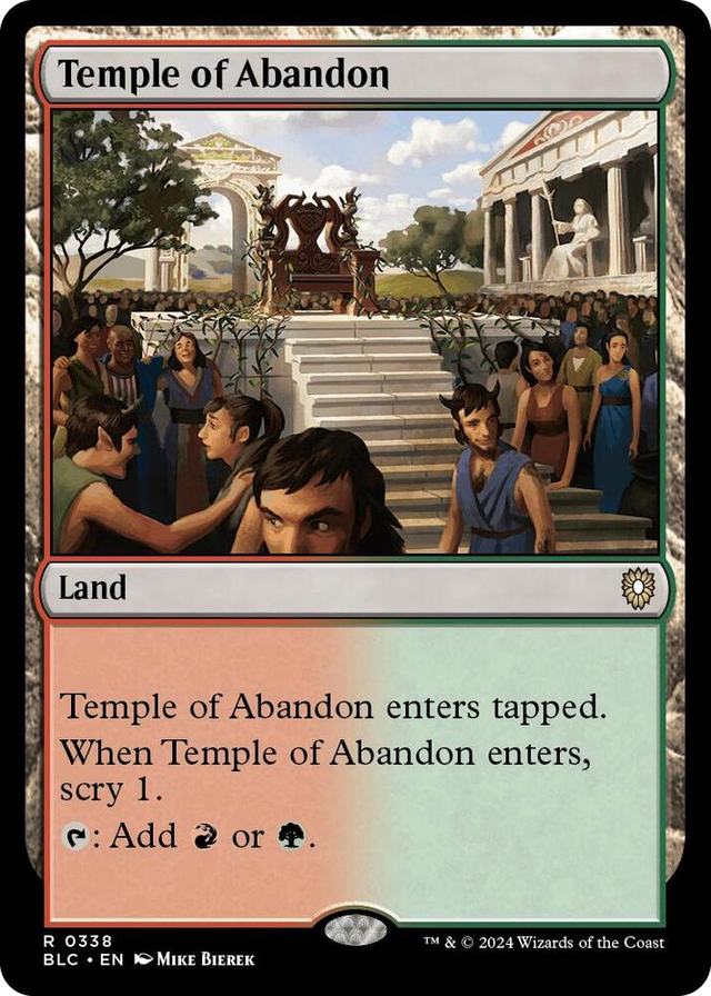 0338 Temple of Abandon R Commander: Bloomburrow