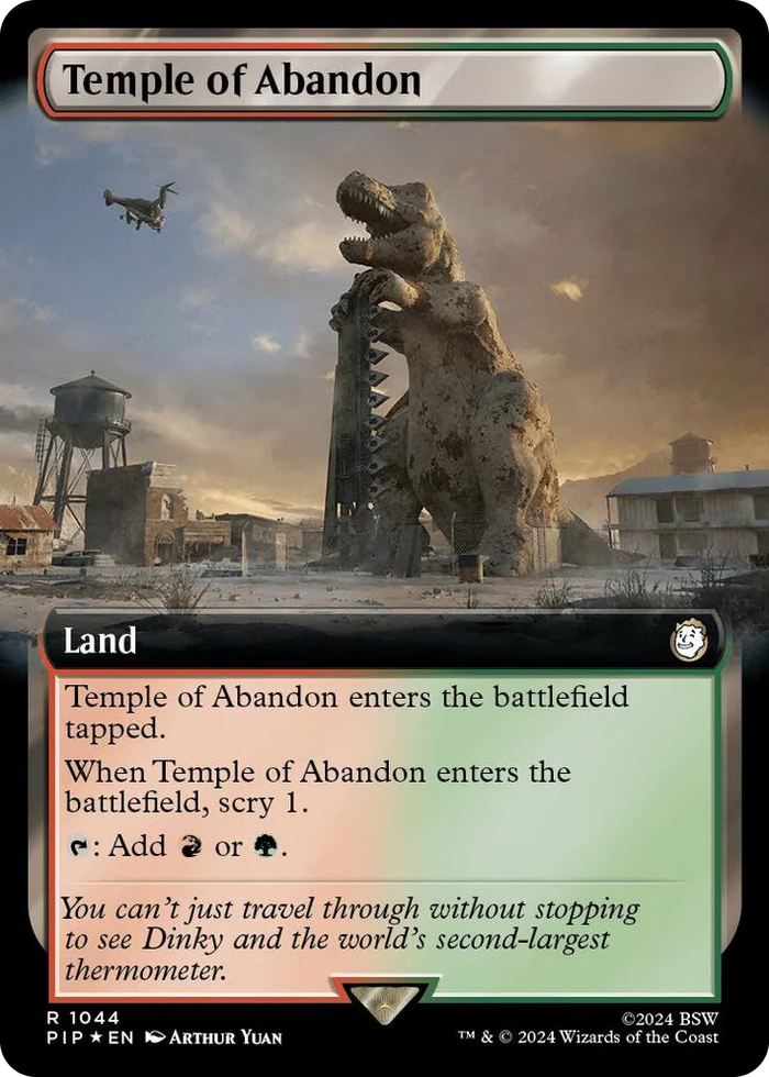 1044 Temple of Abandon (Extended Art) (Surge Foil) R Universes Beyond: Fallout