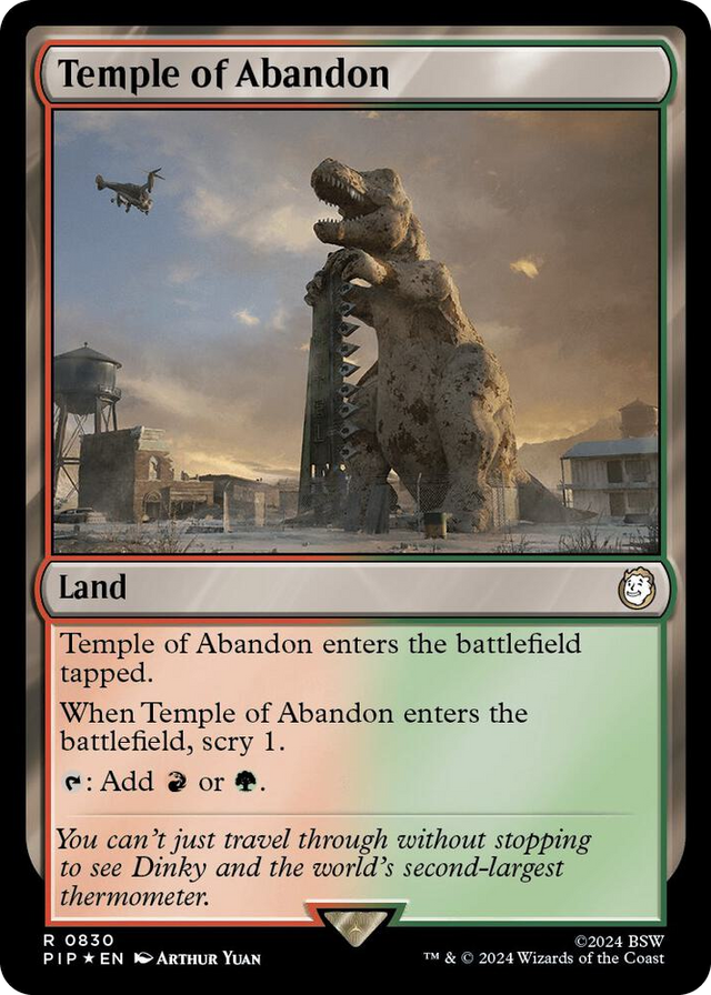 0830 Temple of Abandon (Surge Foil) R Universes Beyond: Fallout