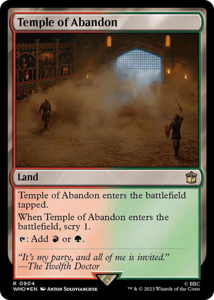 Temple of Abandon (Surge Foil) #904 R - Universes Beyond: Doctor Who Pokemon card