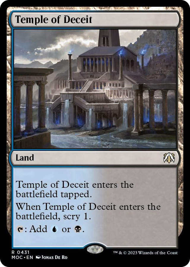 Temple of Deceit #431 R - Commander: March of the Machine Pokemon card