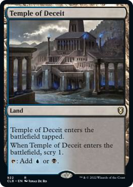 Temple of Deceit #922 R - Commander Legends: Battle for Baldur's Gate Pokemon card