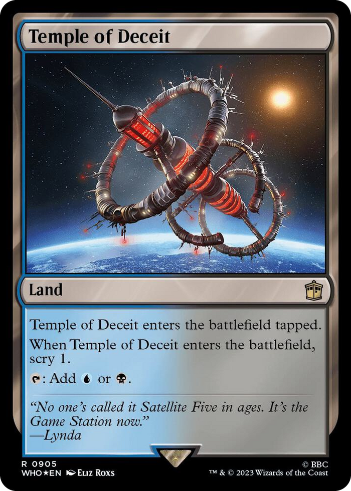 Temple of Deceit (Surge Foil) #905 R - Universes Beyond: Doctor Who Pokemon card
